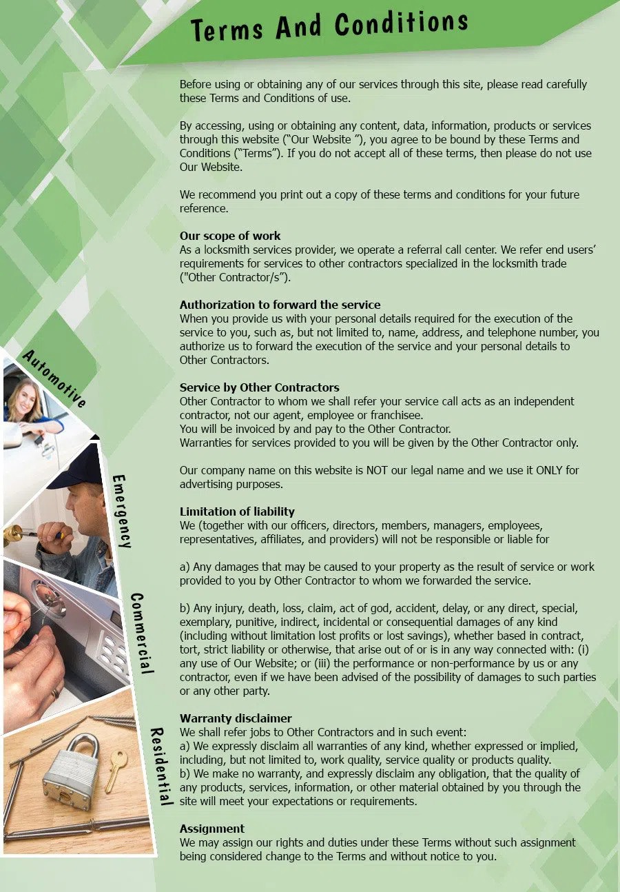 Lock Safe Services Overland Park, KS 913-364-2668 - TermsAndConditions-2